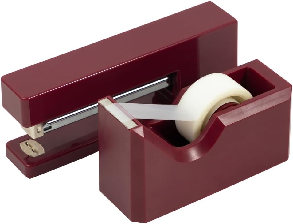 Office & Desk Sets - 1 Stapler & 1 Tape Dispenser - Yellow - 2/Pack