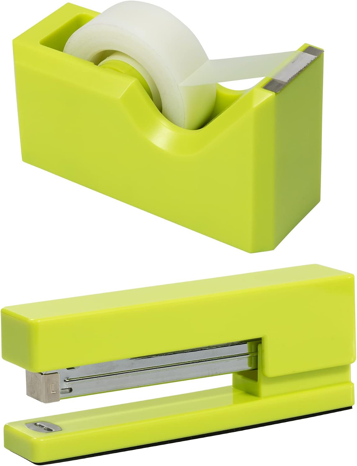 Office & Desk Sets - 1 Stapler & 1 Tape Dispenser - Yellow - 2/Pack