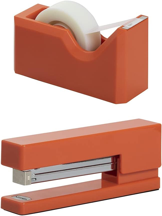 Office & Desk Sets - 1 Stapler & 1 Tape Dispenser - Yellow - 2/Pack