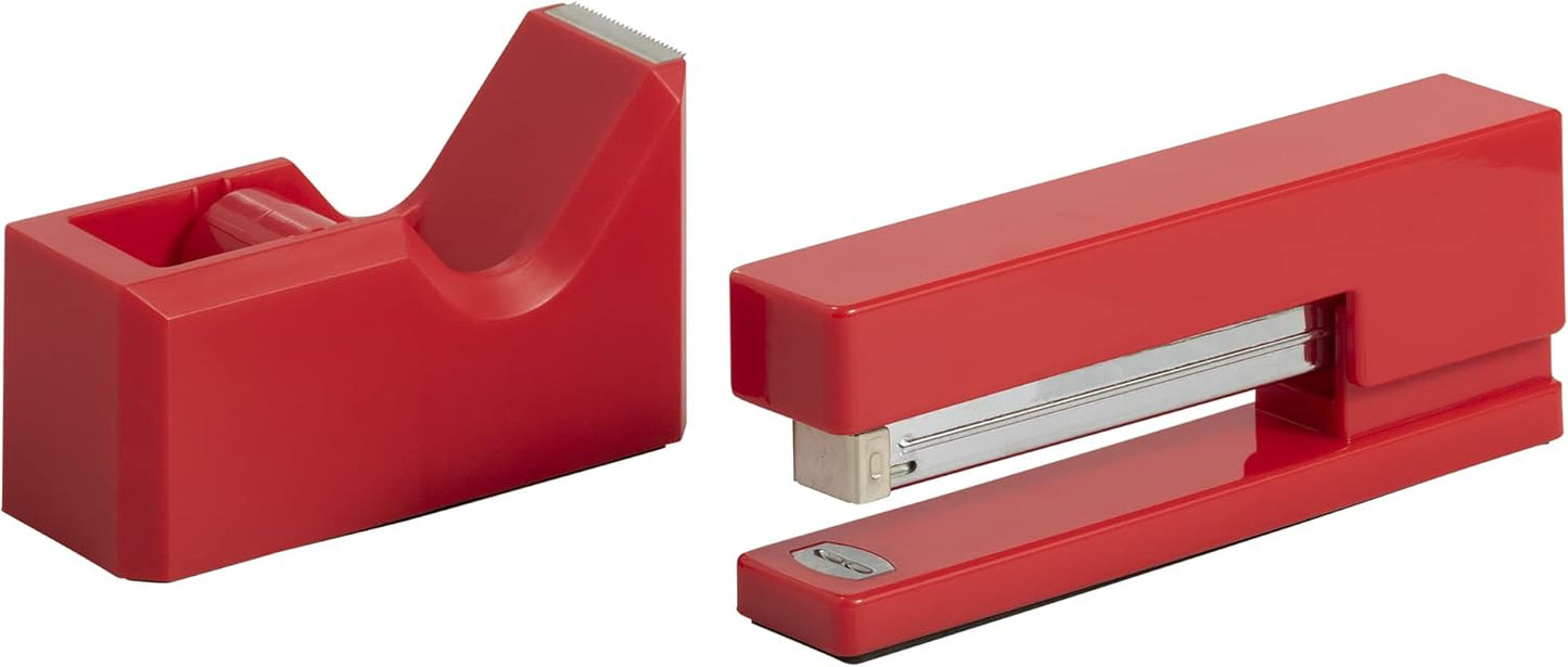 Office & Desk Sets - 1 Stapler & 1 Tape Dispenser - Yellow - 2/Pack