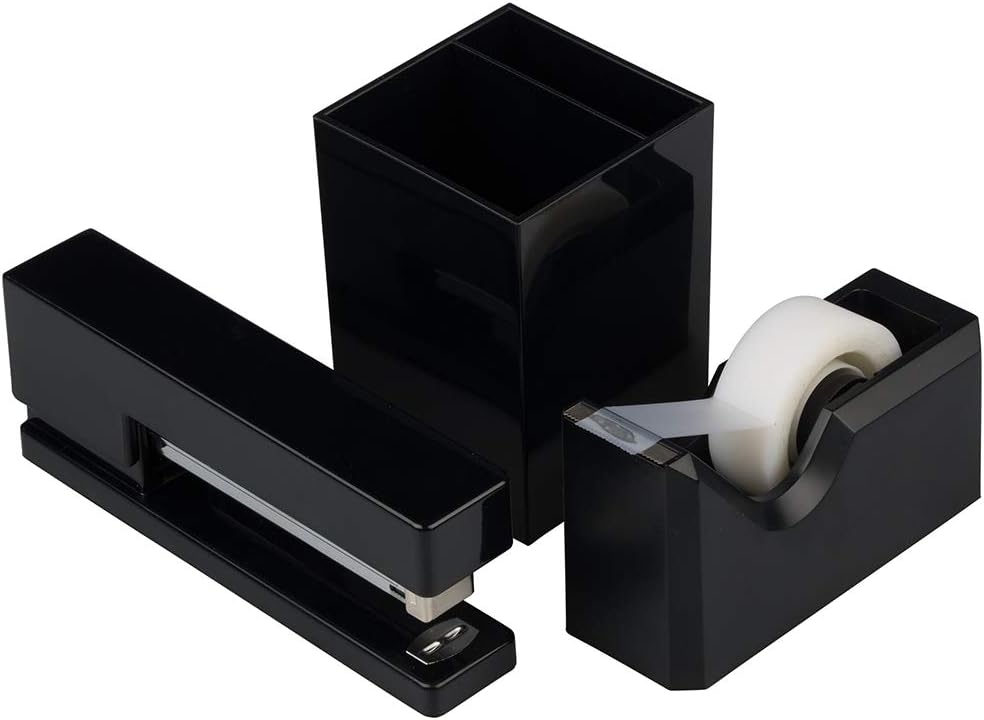 Office & Desk Sets - 1 Stapler & 1 Tape Dispenser - Yellow - 2/Pack