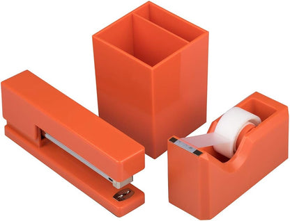 Office & Desk Sets - 1 Stapler & 1 Tape Dispenser - Yellow - 2/Pack