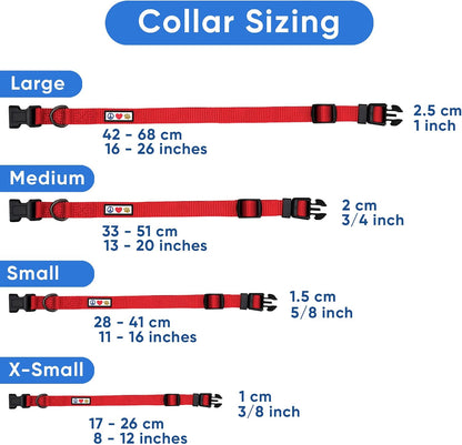 Pet Soft Adjustable Solid Color Nylon Puppy/Dog Collar Personalized Customizable Dog Collar Embroidered Customize w Pet Name & Phone Number X-Small Blue/Green/Yellow