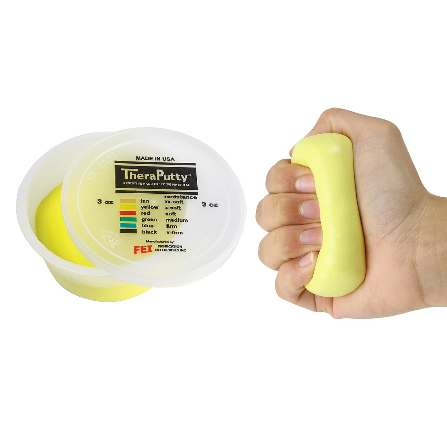 10-2611 Theraputty Plus Hand Exercise Putty, Yellow, 3oz, X-Soft