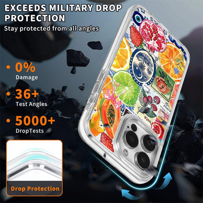 Magnetic Case for iPhone 15,[Compatible with MagSafe & Shockproof Protection],European Lemon Stamp Collage
