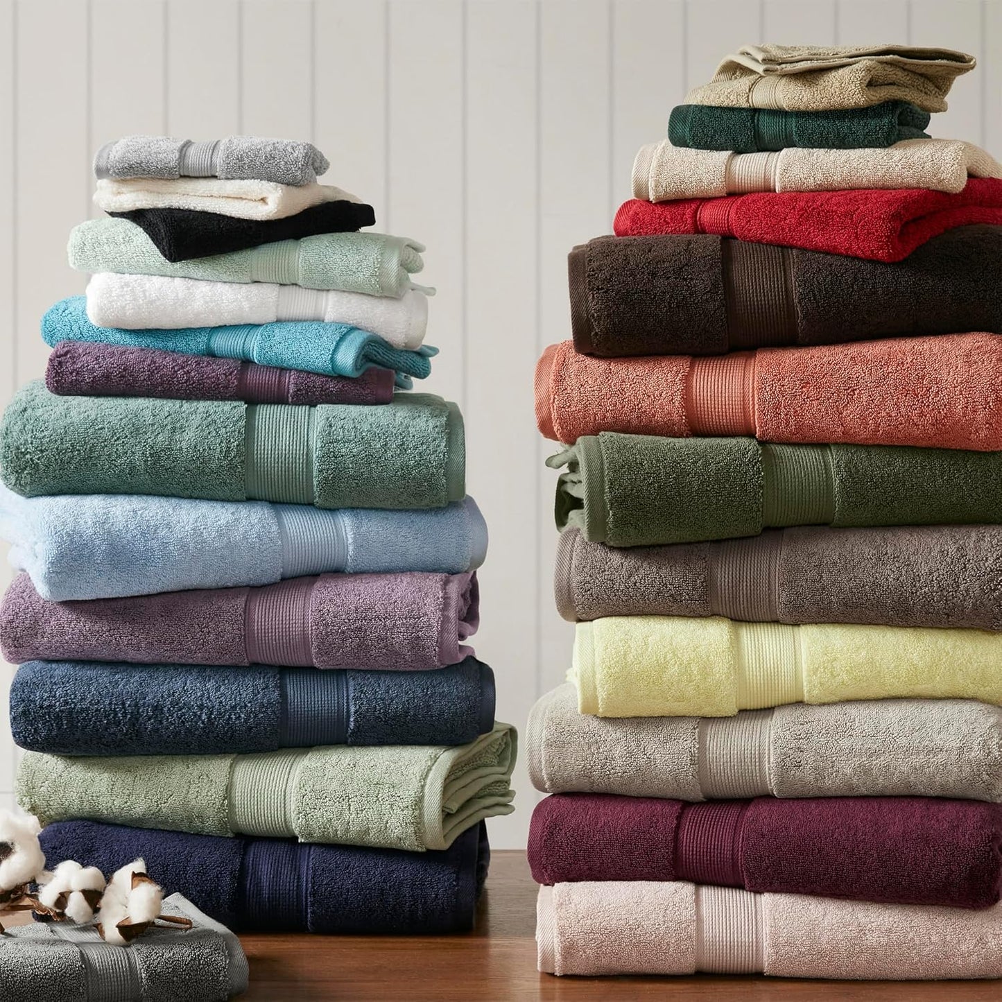 800GSM Bathroom Towel Set of 8 100% Cotton Bath Towel Set for Bathroom Luxurious Highly Absorbent 2 Bath Towels 2 Hand Towels 4 Washcloths Quick Dry Spa Quality Yellow