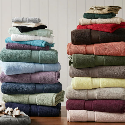 800GSM Bathroom Towel Set of 8 100% Cotton Bath Towel Set for Bathroom Luxurious Highly Absorbent 2 Bath Towels 2 Hand Towels 4 Washcloths Quick Dry Spa Quality Yellow