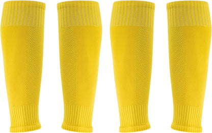 2/4/12 Pairs Pro Soccer Leg Sleeves Socks, Scrunch Leg Sleeve, Compression for Calf