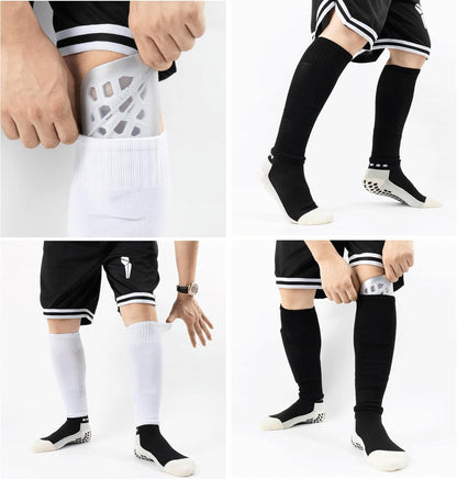 2/4/12 Pairs Pro Soccer Leg Sleeves Socks, Scrunch Leg Sleeve, Compression for Calf