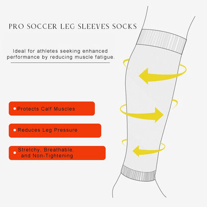 2/4/12 Pairs Pro Soccer Leg Sleeves Socks, Scrunch Leg Sleeve, Compression for Calf