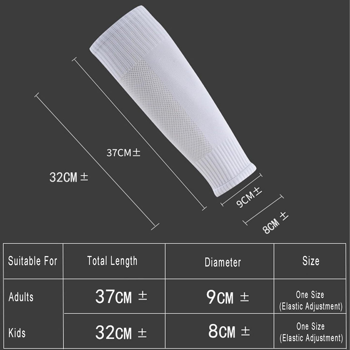 2/4/12 Pairs Pro Soccer Leg Sleeves Socks, Scrunch Leg Sleeve, Compression for Calf