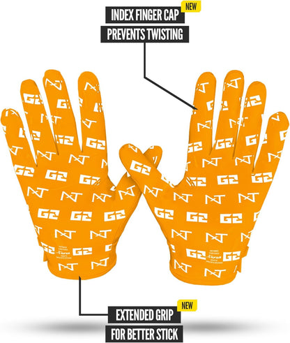 G2 Pro Football Gloves, Men's Ultra Sticky Elite Receiver Gloves