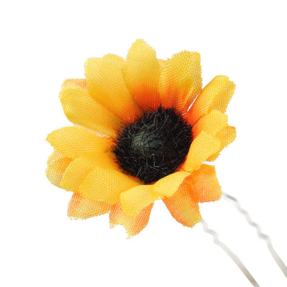 Sunflower Hair Clips Yellow Hair Accessories for Women Bridal,10PCS | Crafted For Weddings. Perfect For Bridesmaids To Style Woven Headbands Or Dresses. Adds Sunny Charm To Any Outfit