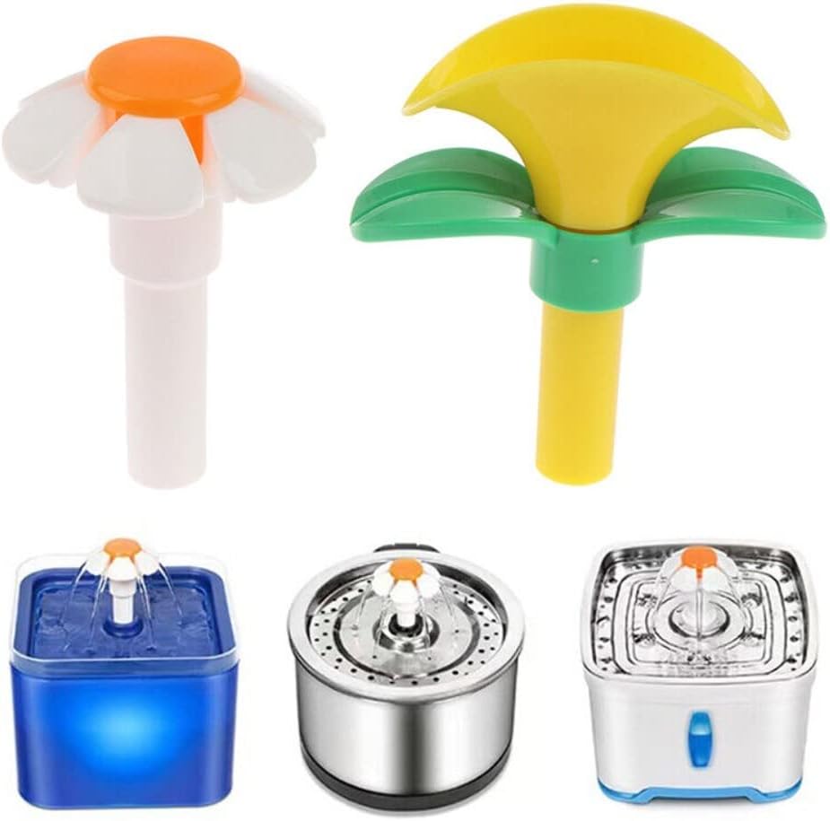 2PCS Cat Fountain Replacement Flower Nozzle Head for Round Cubic Top Water Dispen