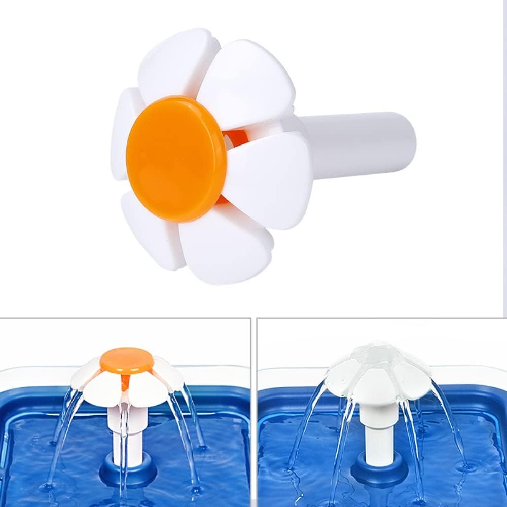 2PCS Cat Fountain Replacement Flower Nozzle Head for Round Cubic Top Water Dispen
