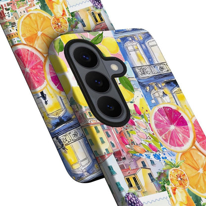 Case for Samsung Galaxy S26,Military-Grade Protection Cover,Lemon Collage Summer（Frosted）
