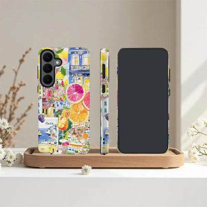 Case for Samsung Galaxy S26,Military-Grade Protection Cover,Lemon Collage Summer（Frosted）