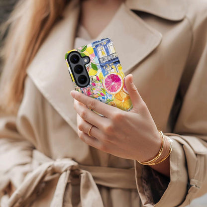 Case for Samsung Galaxy S26,Military-Grade Protection Cover,Lemon Collage Summer（Frosted）