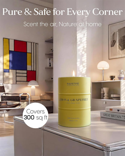 Lemon Candle Large for Home Scented, Lemon Soy Candles 21.2oz 120 Hour Slow Burning, Highly Scented Limoncello Grapefruit Citrus Candles for Bathroom, Fresh Smelling Candle