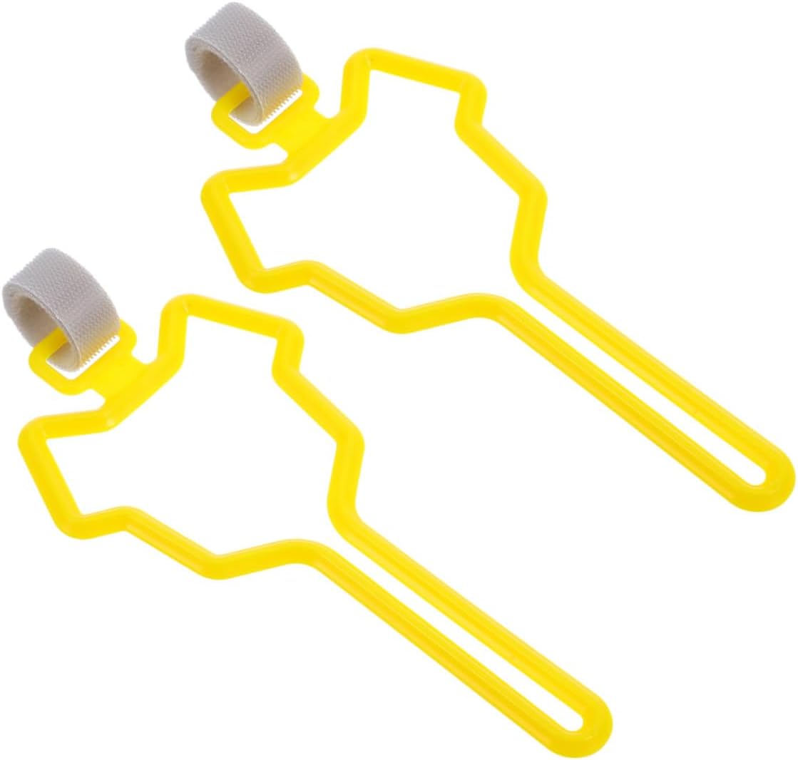 Dog Poop Bag Holder Clip, Waste Bag Carrier for Leash, Hands-free Pet Waste Dispenser, Yellow, 2pcs, Suitable for Dog and Cat Walking Accessories
