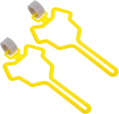 Dog Poop Bag Holder Clip, Waste Bag Carrier for Leash, Hands-free Pet Waste Dispenser, Yellow, 2pcs, Suitable for Dog and Cat Walking Accessories
