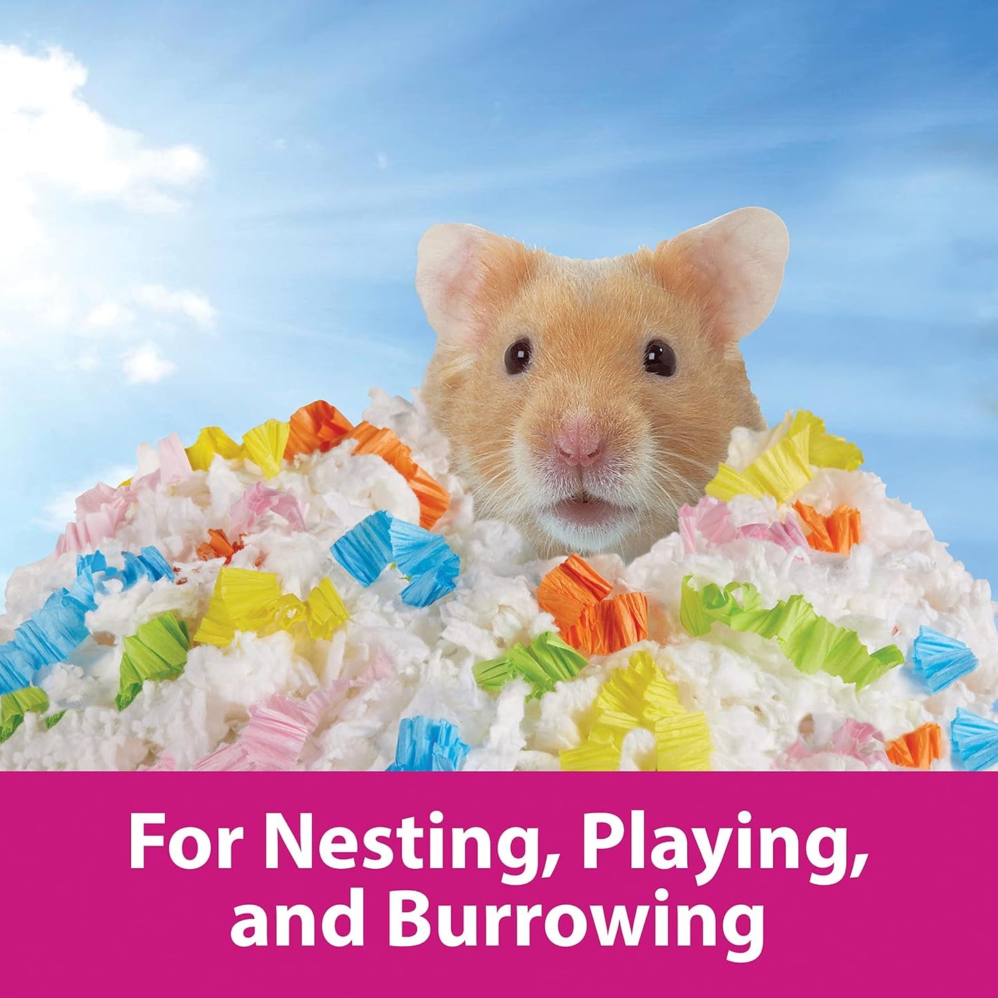 Clean & Cozy Confetti Bedding for Pet Guinea Pigs, Rabbits, Hamsters, Gerbils, and Chinchillas, 49.2 Liters