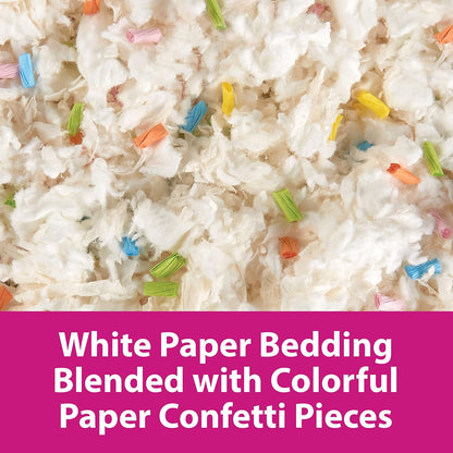 Clean & Cozy Confetti Bedding for Pet Guinea Pigs, Rabbits, Hamsters, Gerbils, and Chinchillas, 49.2 Liters