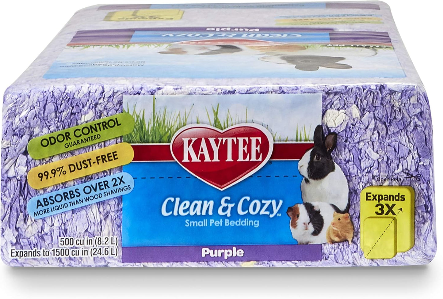 Clean & Cozy Confetti Bedding for Pet Guinea Pigs, Rabbits, Hamsters, Gerbils, and Chinchillas, 49.2 Liters