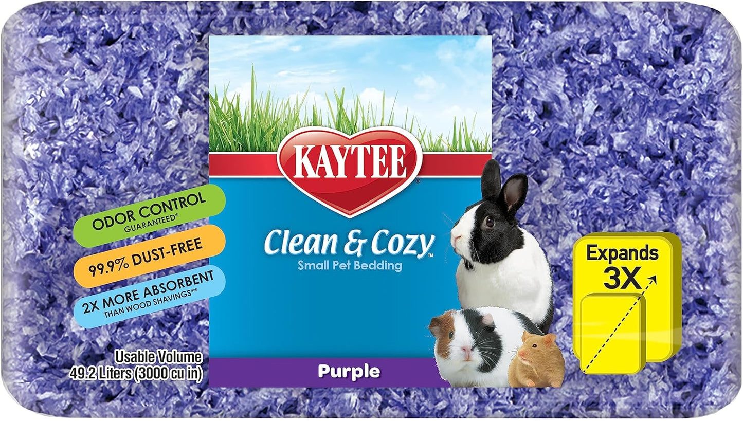Clean & Cozy Confetti Bedding for Pet Guinea Pigs, Rabbits, Hamsters, Gerbils, and Chinchillas, 49.2 Liters