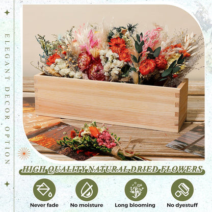 Layhit 12 Pcs Boho Dried Flower Bouquet Mini Wedding Handmade Dry Flowers Decor for Vase Crafts DIY Photo Boutonniere for Men Floral Plant for Bridesmaid Gift Birthday Decor(African Daisy)