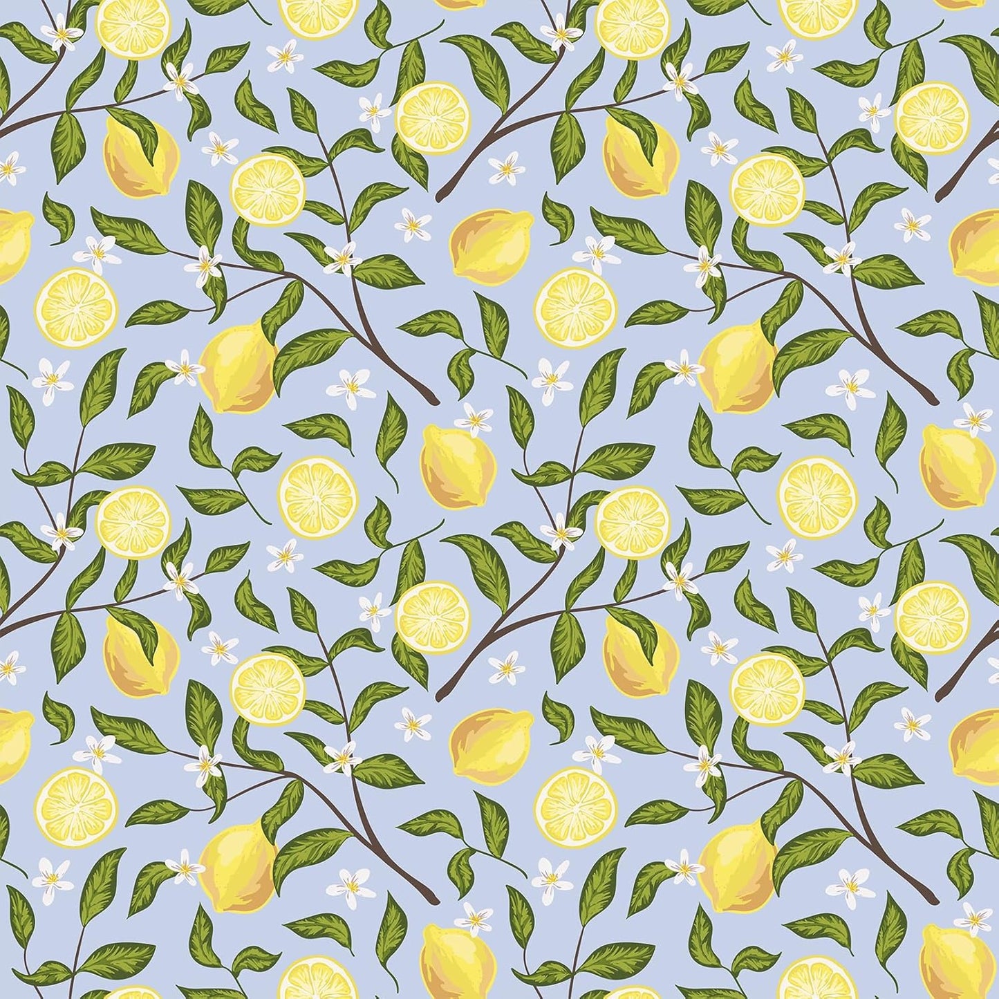 Lemon Wallpaper Stick and Peel Vintage Lemon Branches Fruit Wallpaper for Kitchen Bedroom Bathroom 17.7''x118'' Removable Self Adhesive Lemon Drop Contact Paper for Cabinets Drawers Walls