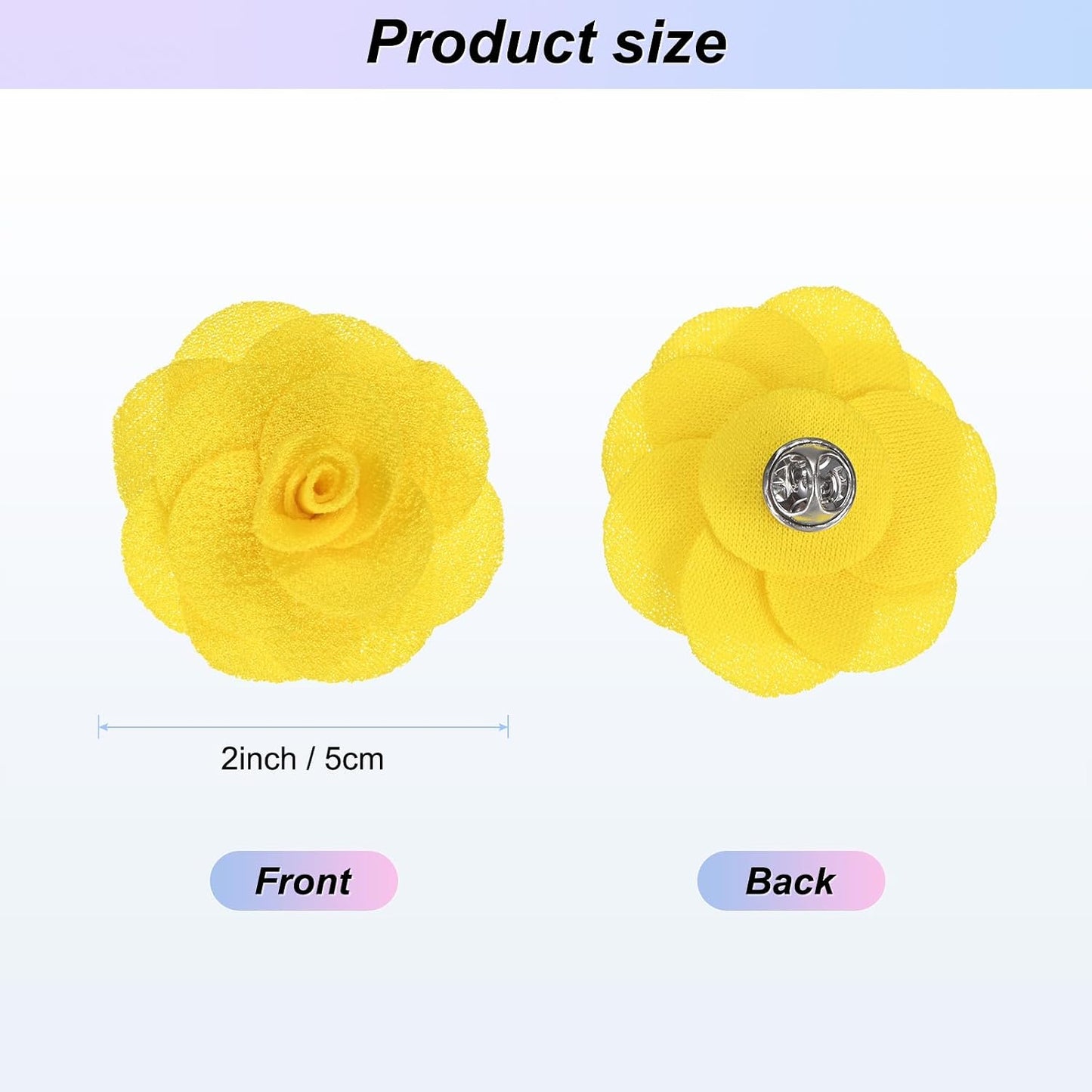 Camellia Flower Lapel Pin for Men Suit, Brooch Pins Handmade Boutonnieres for Men Women Suit/Wedding Party Brooch