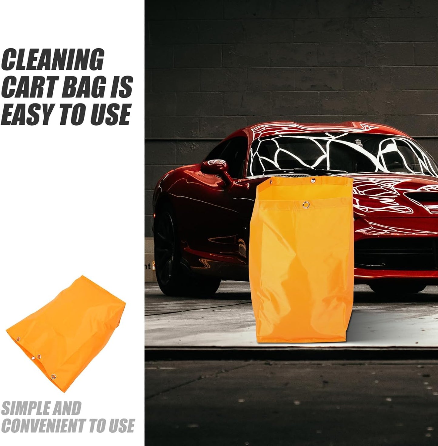 High Capacity Janitorial Cart Bag Replacement Cleaning Caddy Bag for Bathroom Canvas Replacement