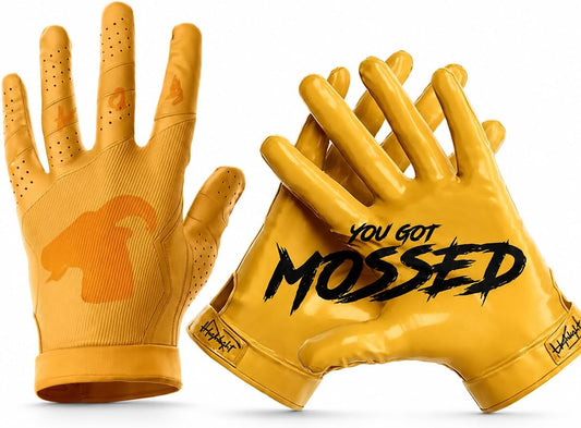 G.O.A.T. Silhouette Football Gloves – Ultra Sticky Grip Wide Receiver Gloves for Youth & Adult – All-Weather Performance – Breathable, Machine Washable
