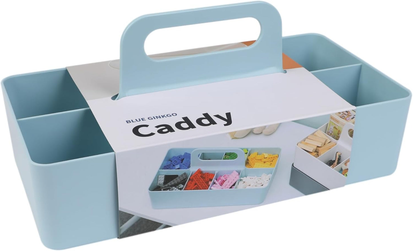 Stackable Organizer Caddy, Rectangle, Yellow, Made in Korea | Portable. Adjustable. Home, Office & School Storage.