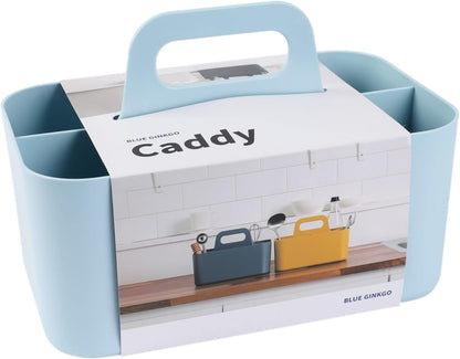 Stackable Organizer Caddy, Rectangle, Yellow, Made in Korea | Portable. Adjustable. Home, Office & School Storage.