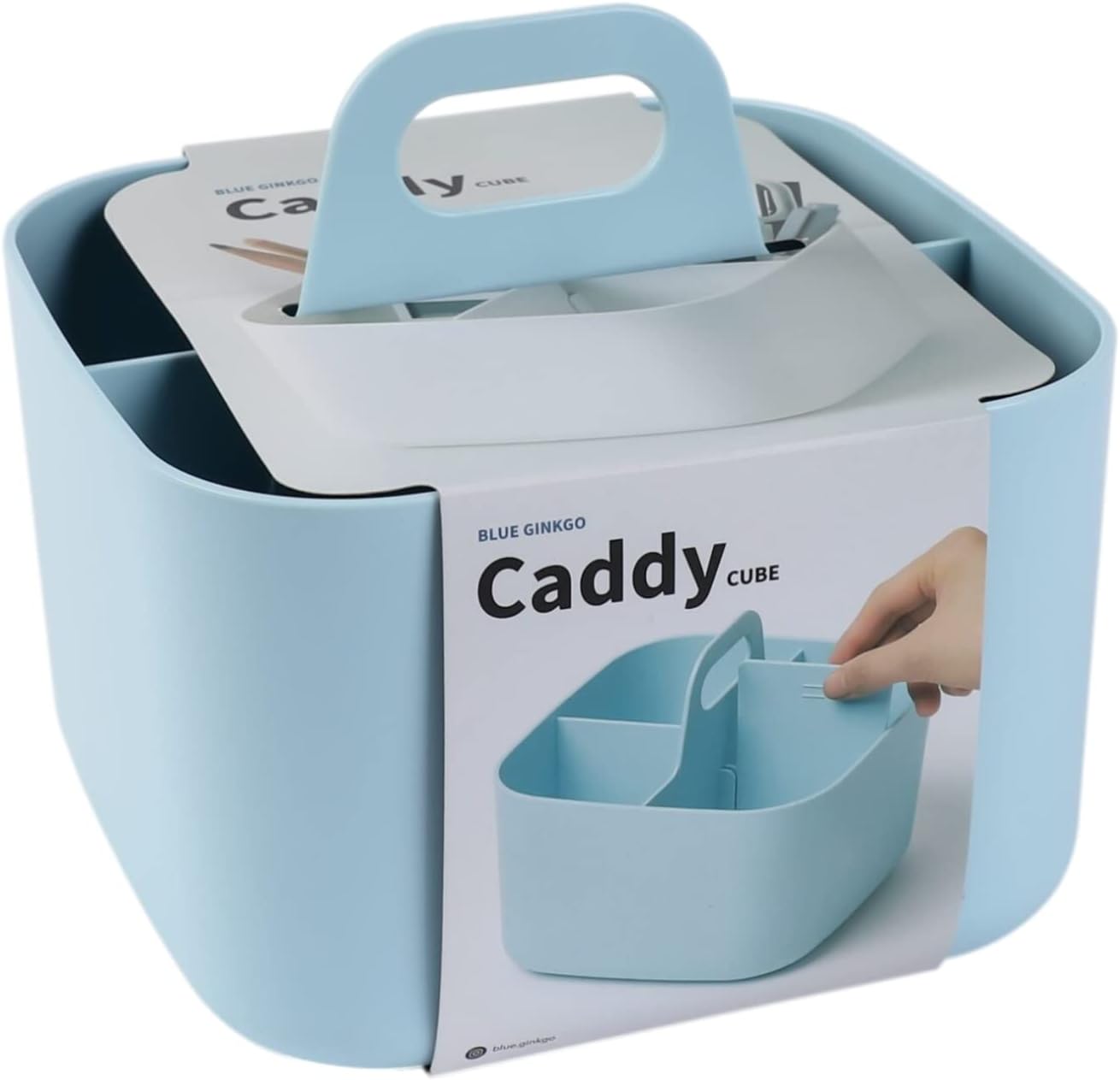 Stackable Organizer Caddy, Rectangle, Yellow, Made in Korea | Portable. Adjustable. Home, Office & School Storage.