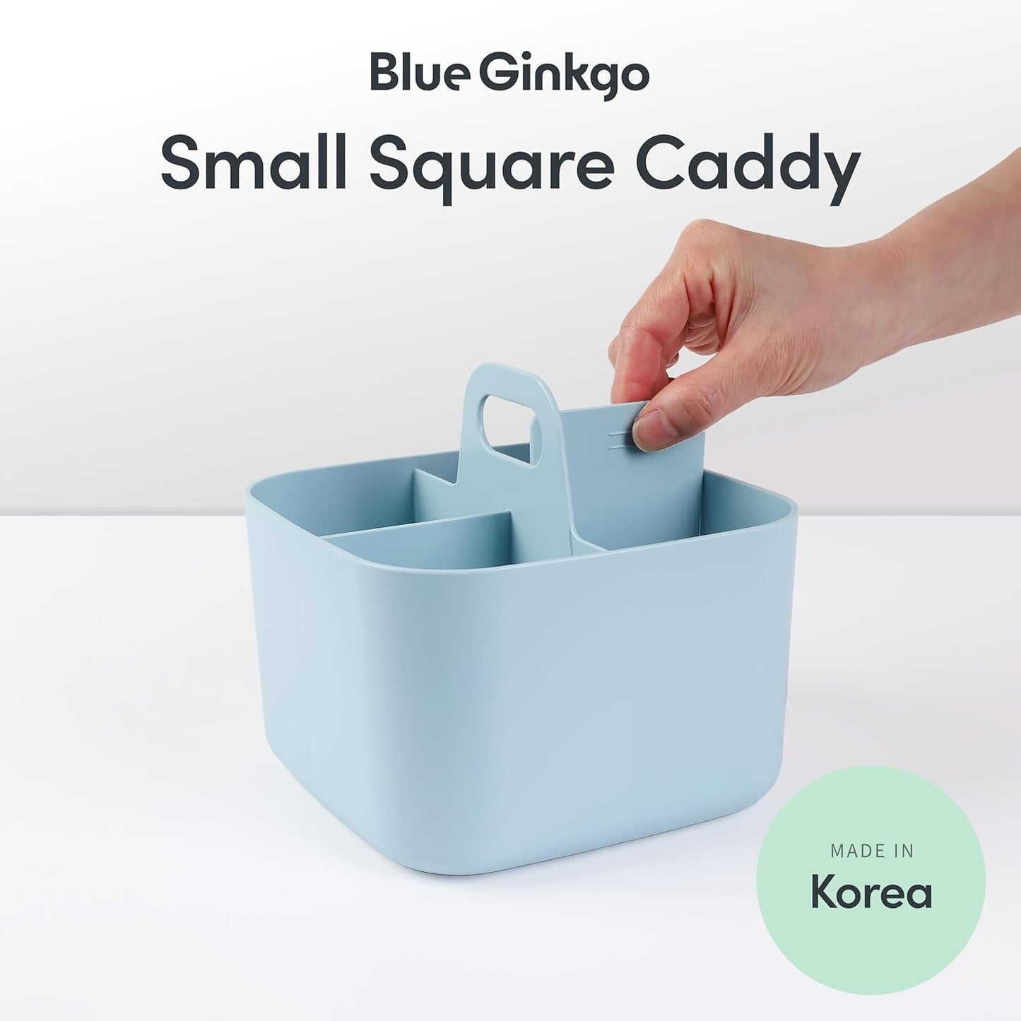 Stackable Organizer Caddy, Rectangle, Yellow, Made in Korea | Portable. Adjustable. Home, Office & School Storage.