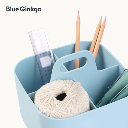 Stackable Organizer Caddy, Rectangle, Yellow, Made in Korea | Portable. Adjustable. Home, Office & School Storage.