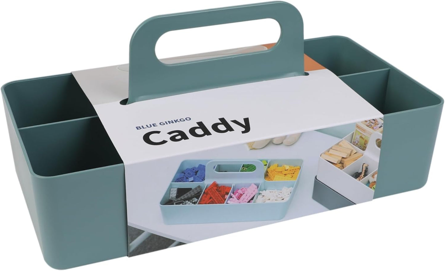 Stackable Organizer Caddy, Rectangle, Yellow, Made in Korea | Portable. Adjustable. Home, Office & School Storage.