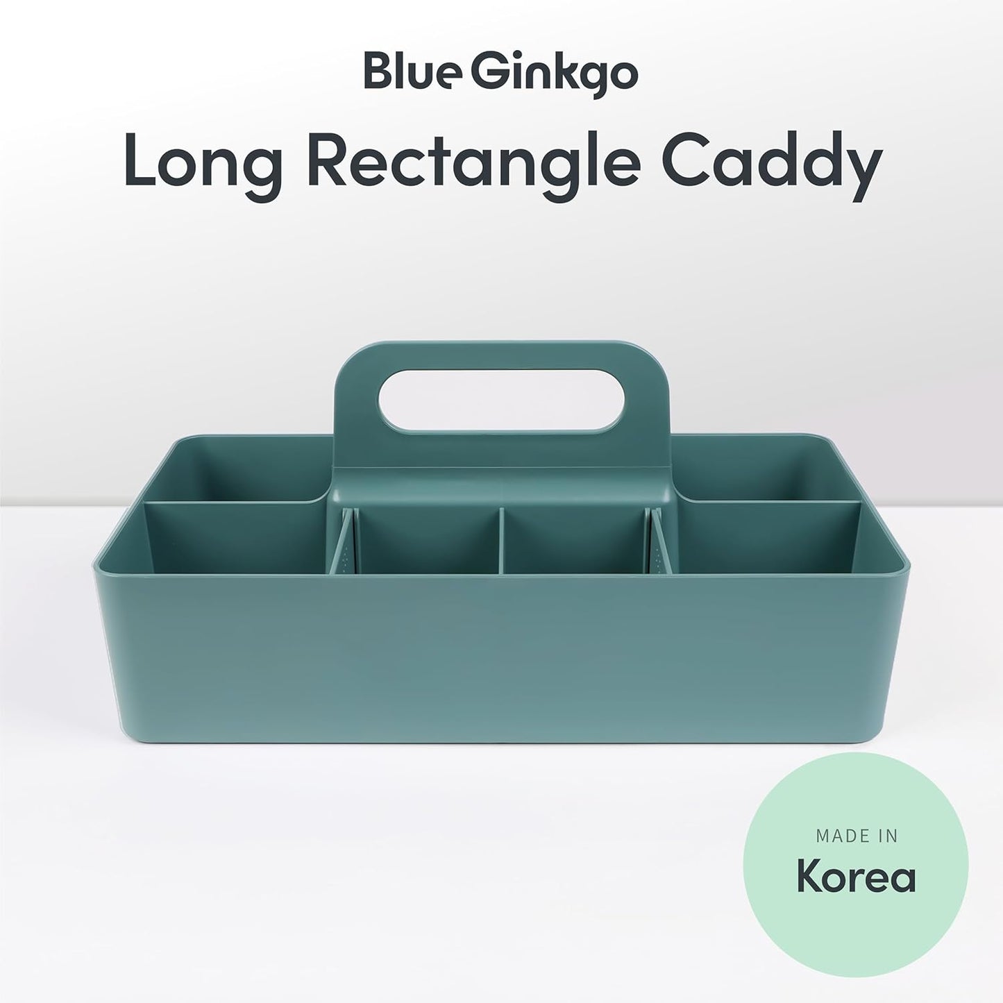 Stackable Organizer Caddy, Rectangle, Yellow, Made in Korea | Portable. Adjustable. Home, Office & School Storage.