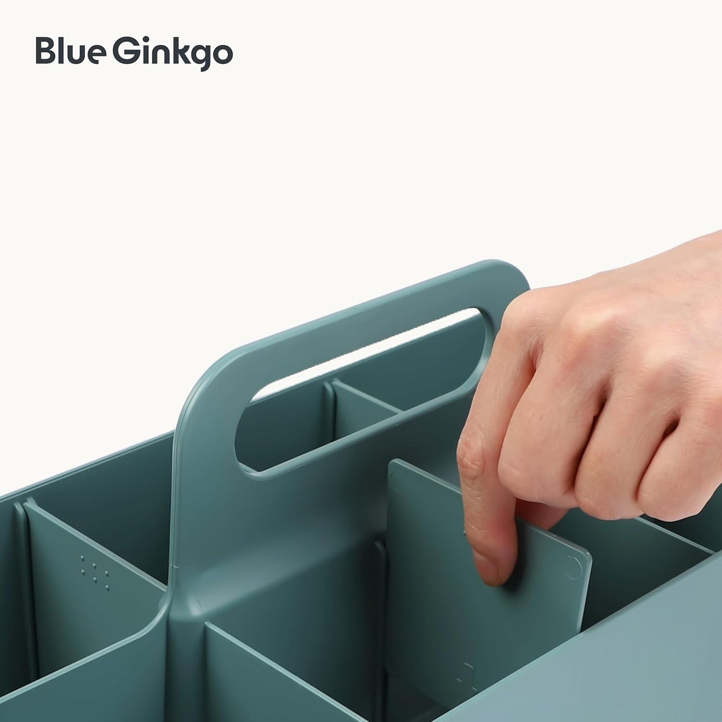 Stackable Organizer Caddy, Rectangle, Yellow, Made in Korea | Portable. Adjustable. Home, Office & School Storage.