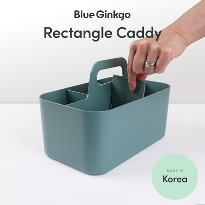 Stackable Organizer Caddy, Rectangle, Yellow, Made in Korea | Portable. Adjustable. Home, Office & School Storage.