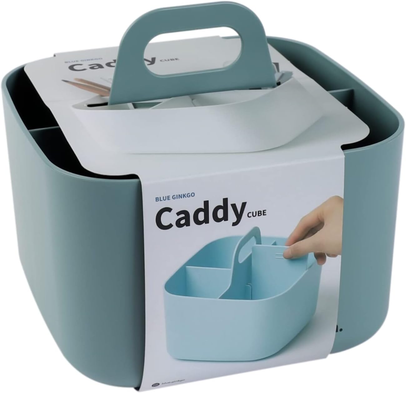 Stackable Organizer Caddy, Rectangle, Yellow, Made in Korea | Portable. Adjustable. Home, Office & School Storage.