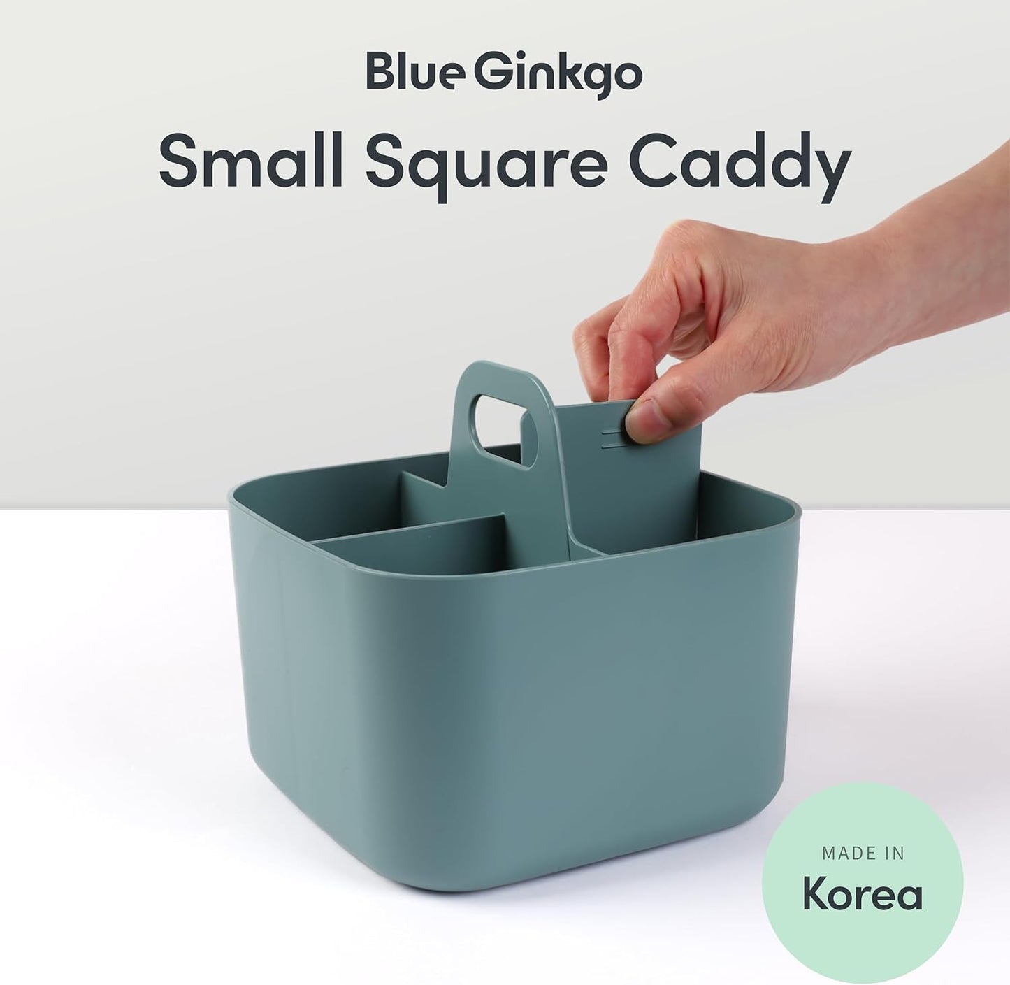 Stackable Organizer Caddy, Rectangle, Yellow, Made in Korea | Portable. Adjustable. Home, Office & School Storage.