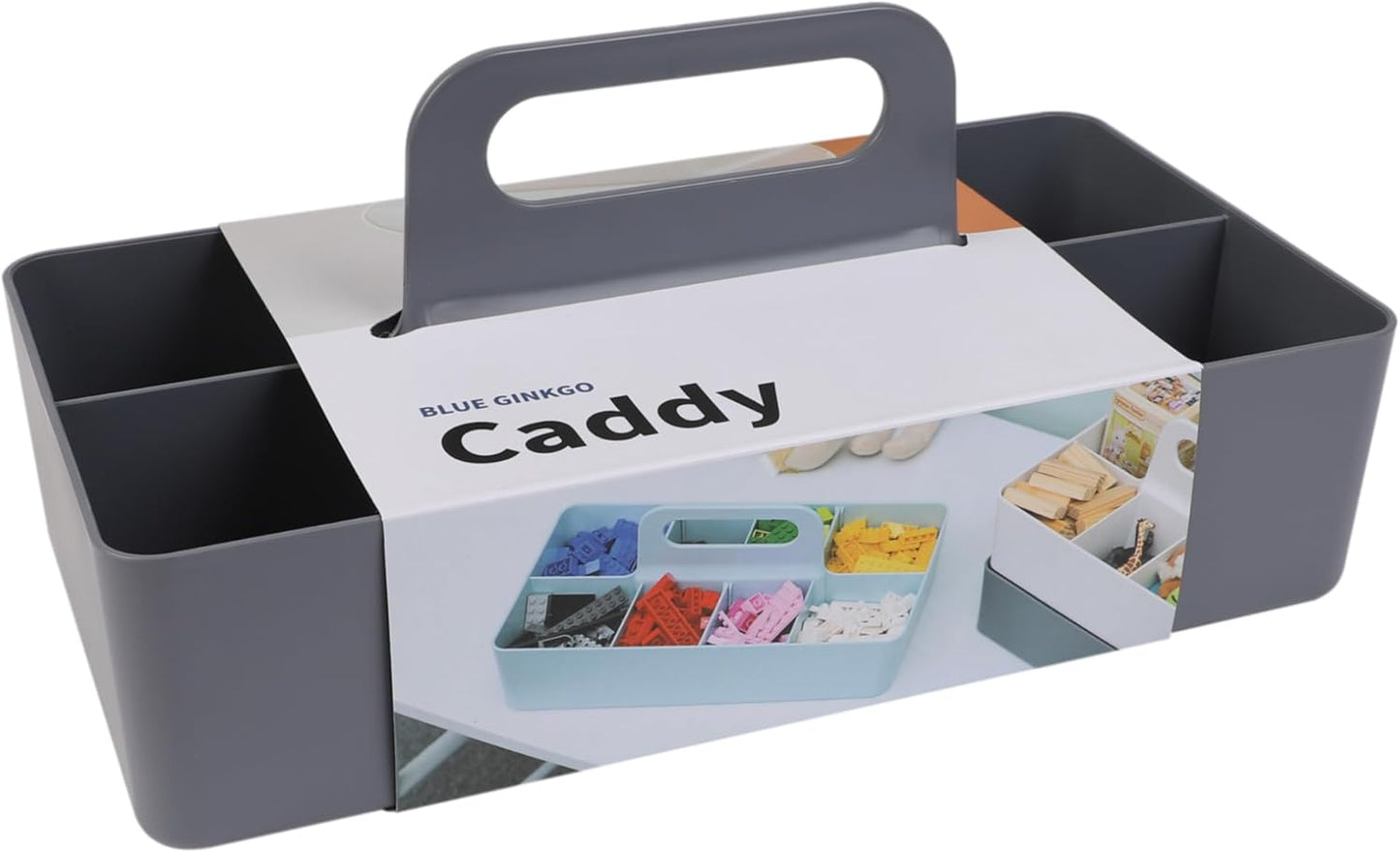 Stackable Organizer Caddy, Rectangle, Yellow, Made in Korea | Portable. Adjustable. Home, Office & School Storage.