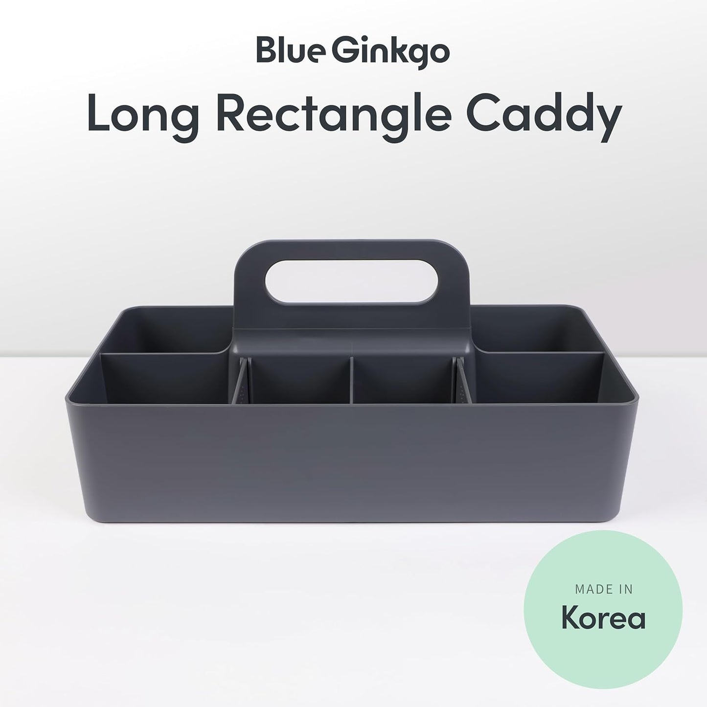 Stackable Organizer Caddy, Rectangle, Yellow, Made in Korea | Portable. Adjustable. Home, Office & School Storage.