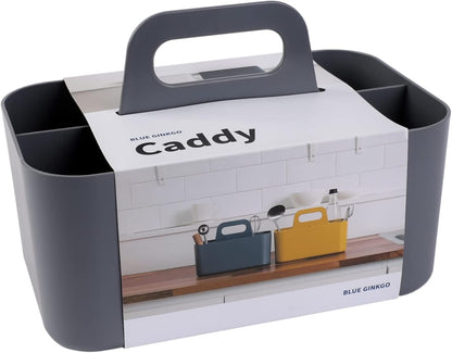 Stackable Organizer Caddy, Rectangle, Yellow, Made in Korea | Portable. Adjustable. Home, Office & School Storage.