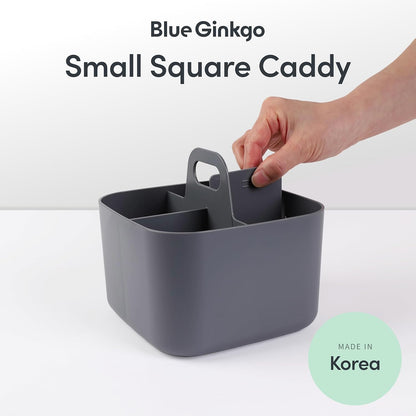 Stackable Organizer Caddy, Rectangle, Yellow, Made in Korea | Portable. Adjustable. Home, Office & School Storage.