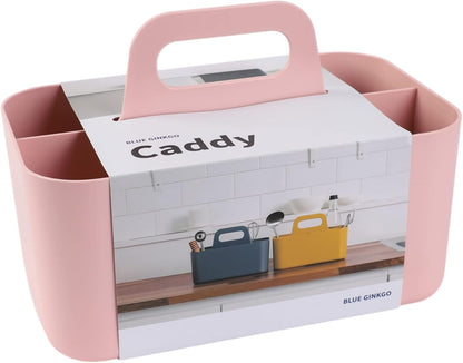 Stackable Organizer Caddy, Rectangle, Yellow, Made in Korea | Portable. Adjustable. Home, Office & School Storage.